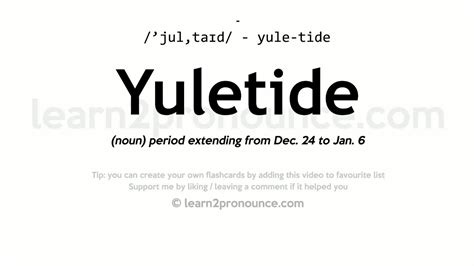 yuletide meaning pronunciation